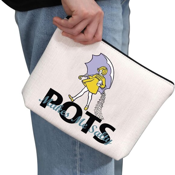POTS Awareness Gift POTS Makes Me Salty Makeup Bag POTS Syndrome Fighter Warrior - Picture 4 of 7